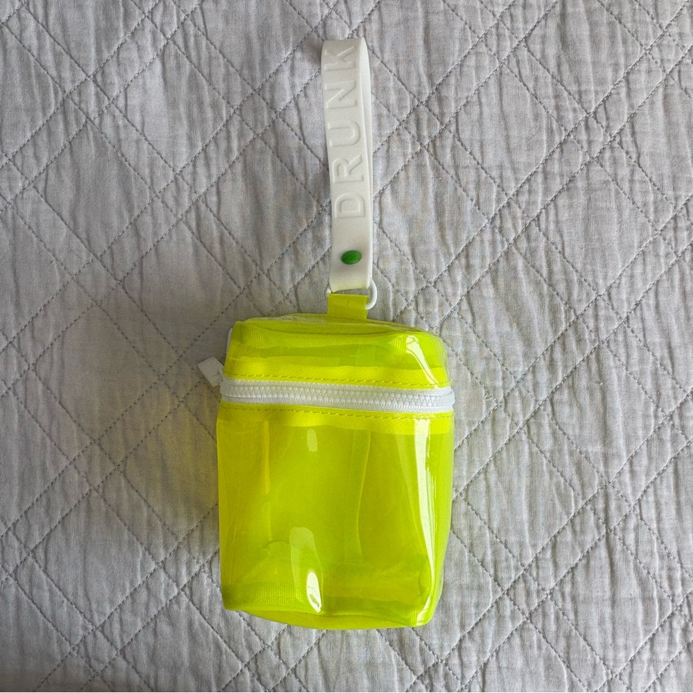 Drunk Elephant Neon Yellow Cosmetic Bag